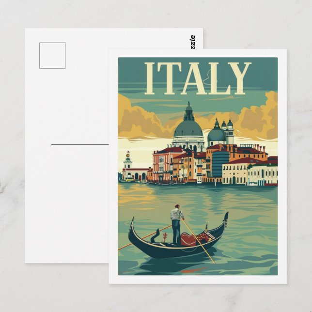 Italien Vintag Berühmter Reiseort Postkarte (Vorne/Hinten)