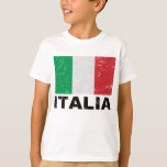 Italien - Vintage Flagge T-Shirt<br><div class="desc">Das ist ein Vintages Design der italienischen Fahne. Zeigen Sie Ihren Nationalstolz mit Stil</div>