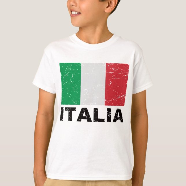 Italien - Vintage Flagge T-Shirt (Vorderseite)