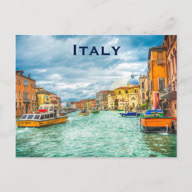 Italien Vintage Reisen Tourismus Hinzufügen Postkarte (Vorderseite)