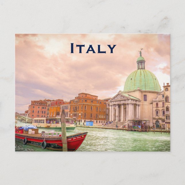 Italien Vintage Reisen Tourismus Hinzufügen Postkarte (Vorderseite)