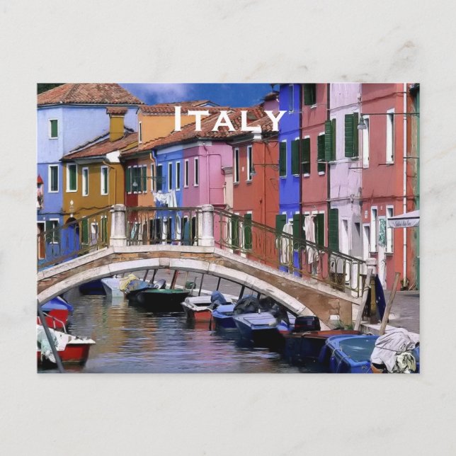 Italien Vintage Reisen Tourismus Hinzufügen Postkarte (Vorderseite)