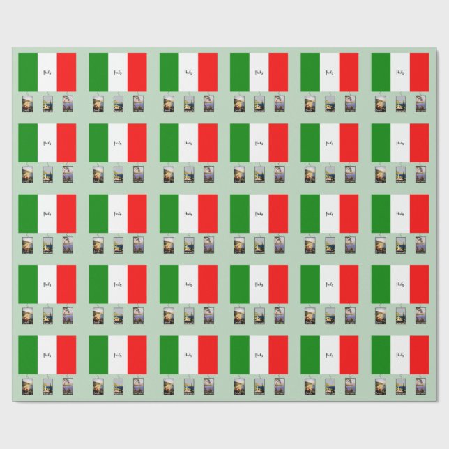 Italien - Vintage Travel Posters Geschenkpapier (Flach)