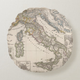 Italien von 1270 bis 1450 rundes kissen