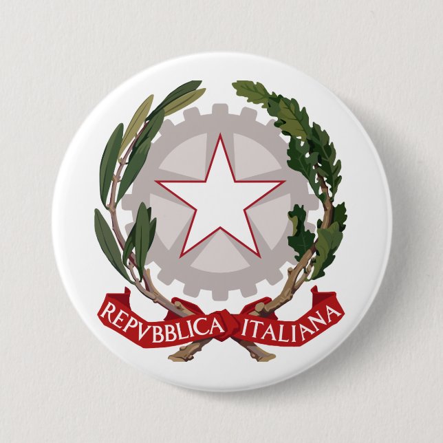 Italien-Wappen Button (Vorderseite)