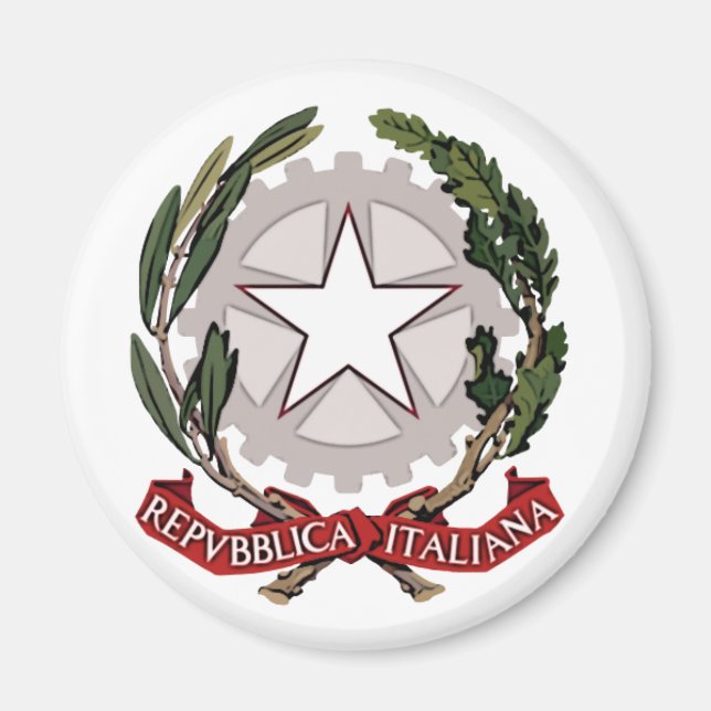 Italien-Wappen-Magnet Magnet (Vorne)