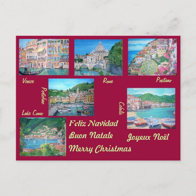 Italien - Weihnachtspostkarte Feiertagspostkarte (Vorderseite)