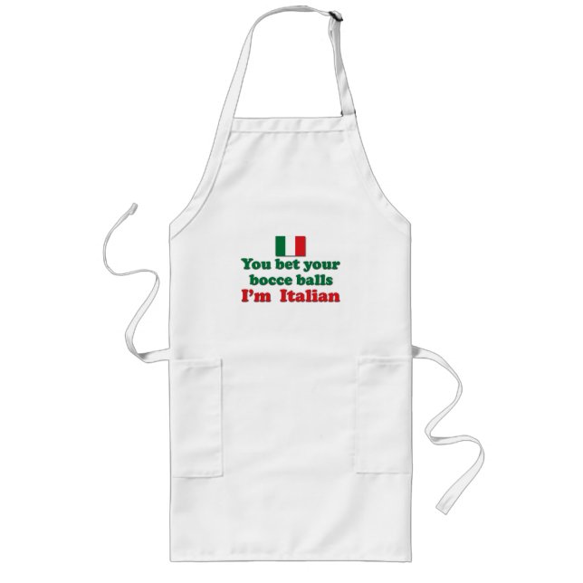 Italiener Bocce Bälle Lange Schürze (Vorne)