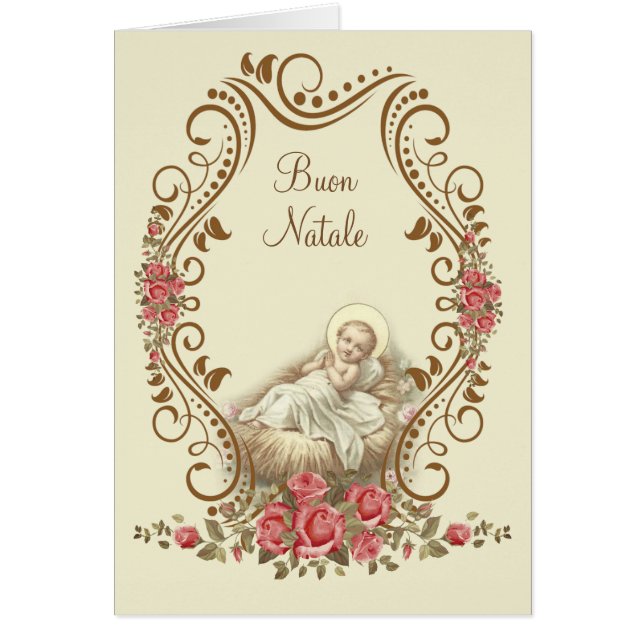 Italiener Buon Natale Baby Jesus traditionell (Vorne)