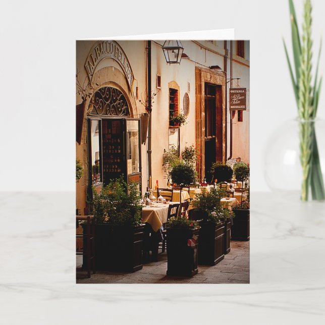 Italiener Cafe Spoleto Italien - Gruß-Karte Karte (Vorderseite)