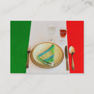 ITALIENER, DER VISITENKARTEN KOCHT VISITENKARTE