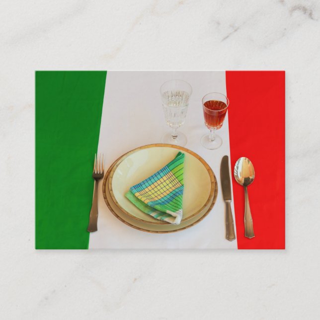ITALIENER, DER VISITENKARTEN KOCHT VISITENKARTE (Vorderseite)