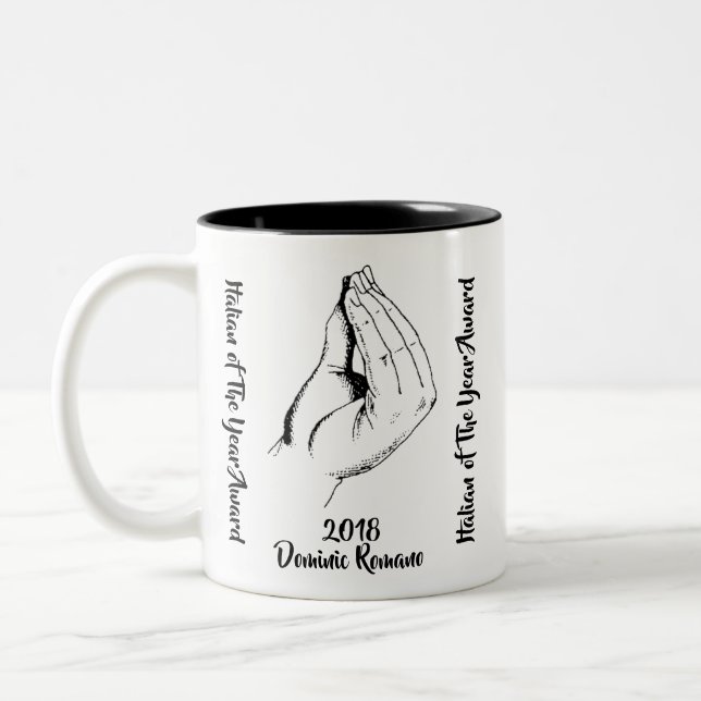 Italiener des Jahr-Preises Zweifarbige Tasse (Links)