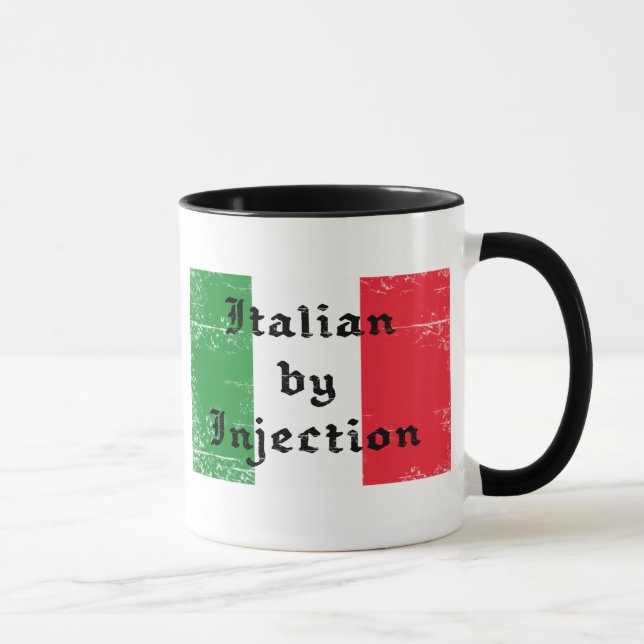 Italiener durch Einspritzungs-Wecker-lustige Tasse (Rechts)