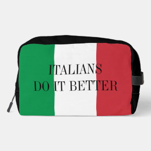 Italiener machen es besser mit der lustigen Flagge Waschbeutel