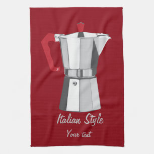 Italiener Moka Geschirrtuch