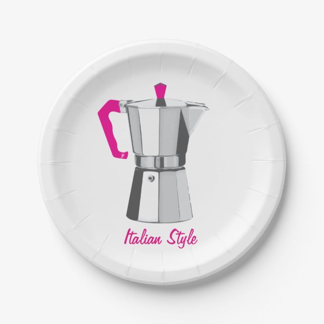 Italiener Moka Pappteller (Vorderseite)