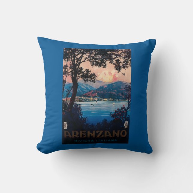 Italiener-Riviera-Reise-Plakat Kissen (Vorderseite)