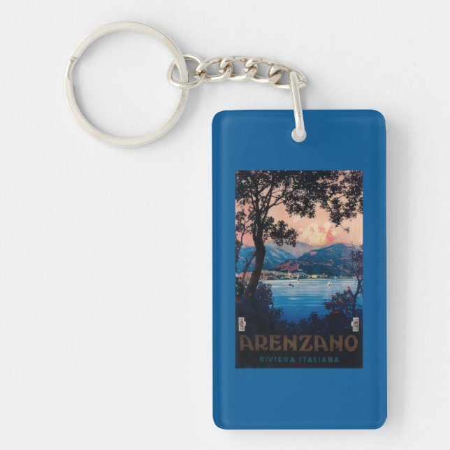 Italiener-Riviera-Reise-Plakat Schlüsselanhänger (Vorderseite)