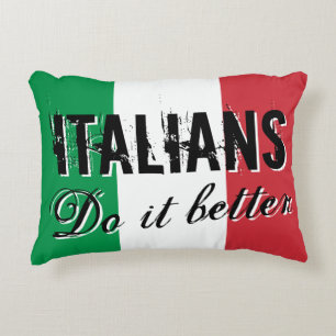 Italiener tun es besser Flagge von Italien werfen  Dekokissen
