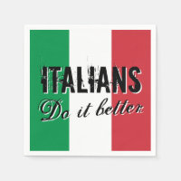 Italiener tun es besser komische Papier Party Serv