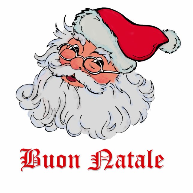 Italiener Weihnachtsmann #2 Fotoskulptur Ornament (Vorne)