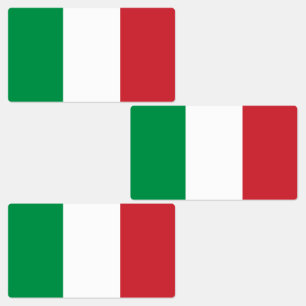 Italienflagge Etiketten