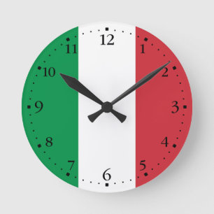 Italienflagge Runde Wanduhr
