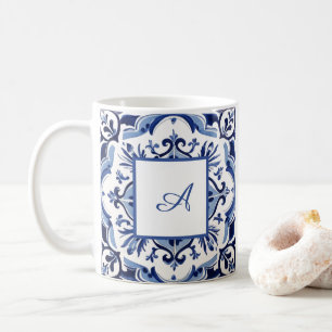 Italienisch-Amalfi-blaue Fliesen   Ihren ersten Kaffeetasse