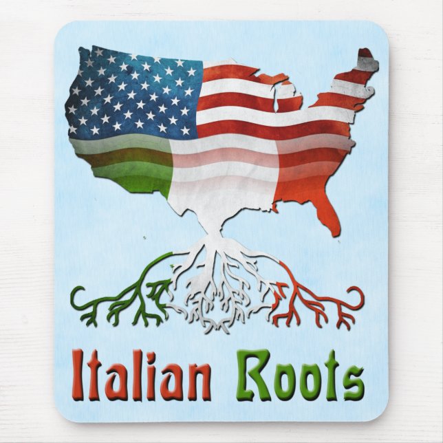 Italienisch American Roots Mousemat Mousepad (Vorne)