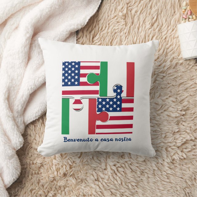 Italienisch American WELCOME Kissen (Decke)