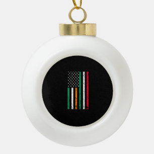 Italienisch-amerikanische Flagge Irland Italien ST Keramik Kugel-Ornament