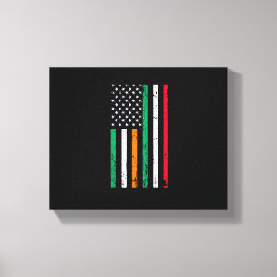 Italienisch-amerikanische Flagge Irland Italien ST Leinwanddruck