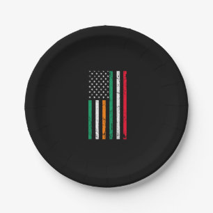 Italienisch-amerikanische Flagge Irland Italien ST Pappteller