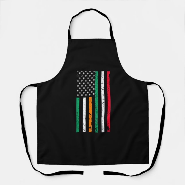 Italienisch-amerikanische Flagge Irland Italien ST Schürze (Vorderseite)