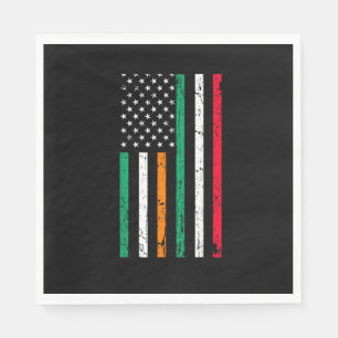 Italienisch-amerikanische Flagge Irland Italien ST Serviette
