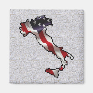 Italienisch-amerikanische Flagge Magnet