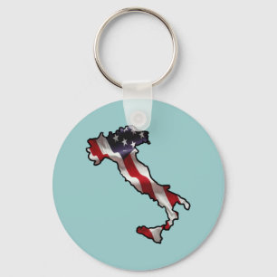 Italienisch-amerikanische Flagge Schlüsselanhänger