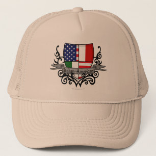 Italienisch-Amerikanische Schild-Flagge Truckerkappe