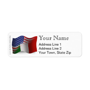 Italienisch-amerikanische Waving Flag