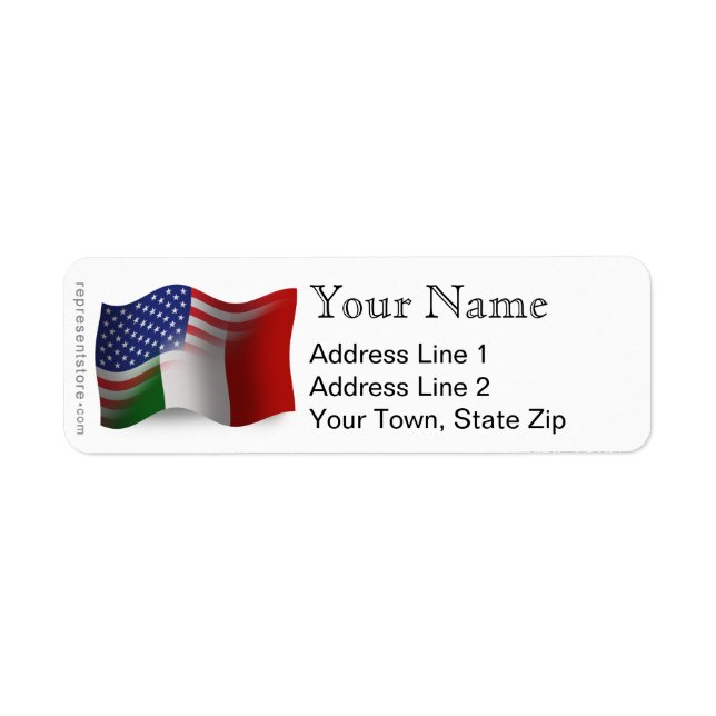 Italienisch-amerikanische Waving Flag (Vorne)