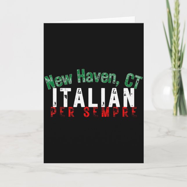 Italienisch-amerikanischer Stolz New Haven Ct Erbe Karte (Vorderseite)