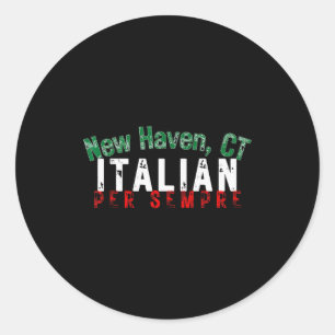 Italienisch-amerikanischer Stolz New Haven Ct Erbe Runder Aufkleber