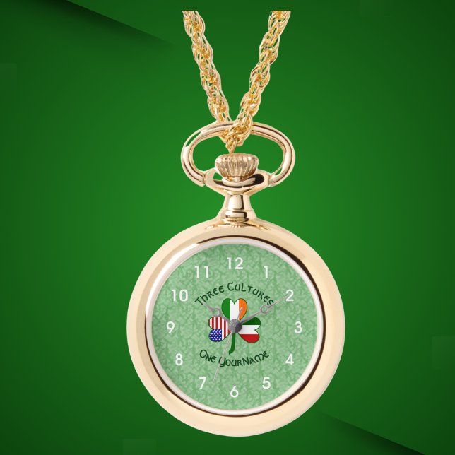 Italienisch-amerikanisches Kleeblatt Personalisier Armbanduhr (Von Creator hochgeladen)