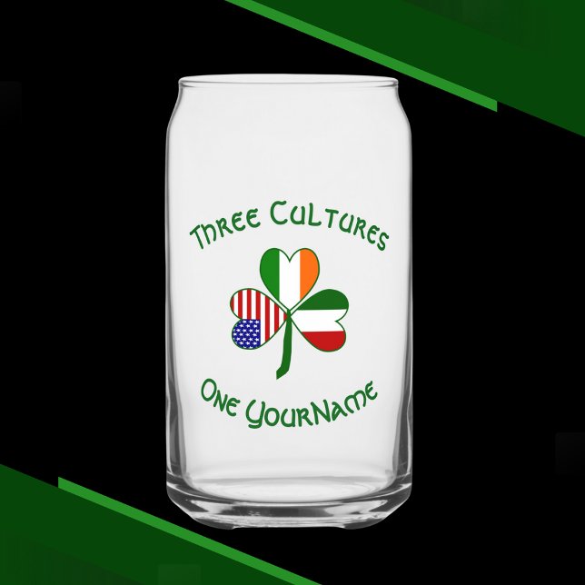 Italienisch-amerikanisches Kleeblatt Personalisier Dosenglas (Von Creator hochgeladen)