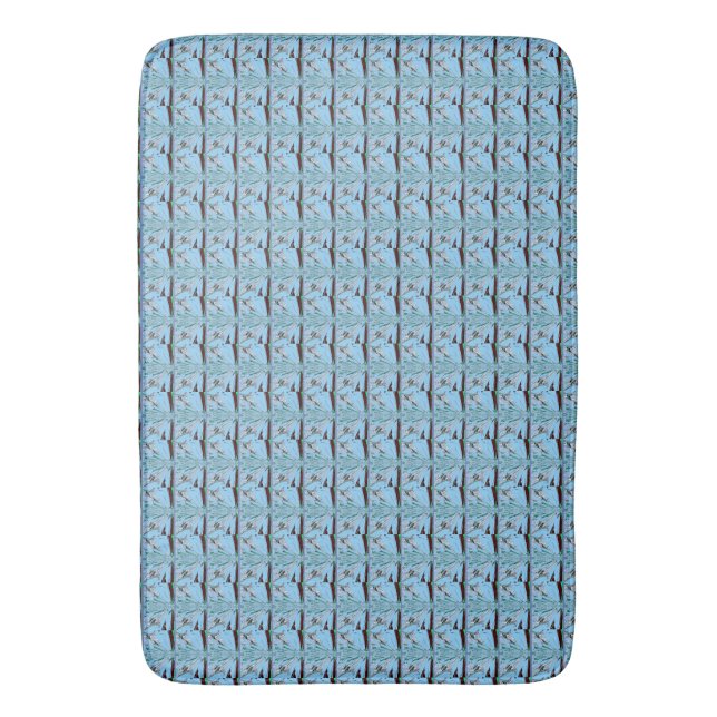 Italienisch Blue Mermaid Motif Art Print Badematte (Vorderseite Vertikal)
