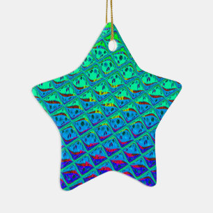 Italienisch Blue Mermaid Motif Art Print Keramikornament