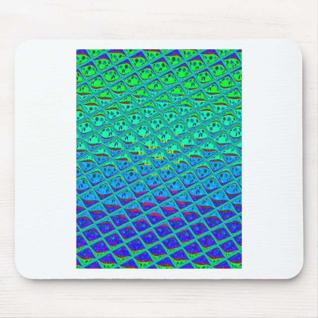 Italienisch Blue Mermaid Motif Art Print Mousepad (Vorne)