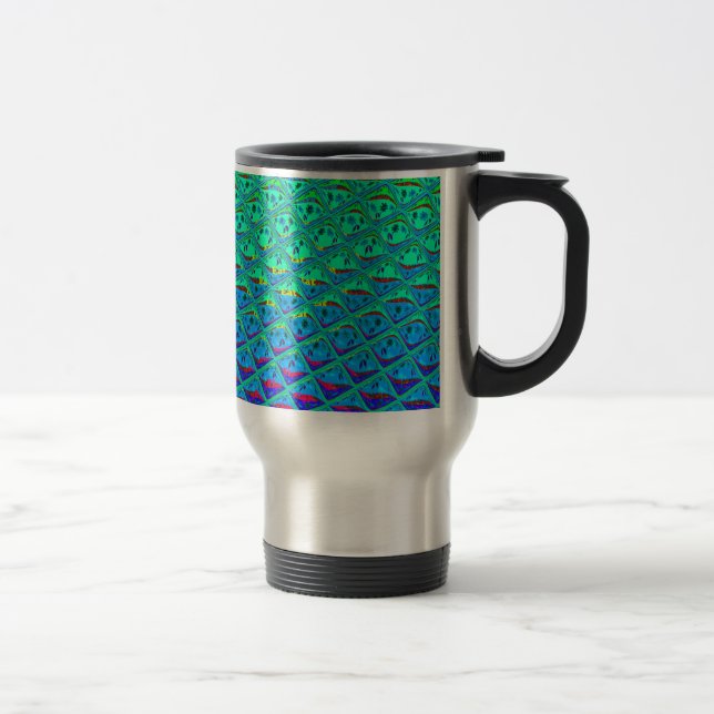 Italienisch Blue Mermaid Motif Art Print Reisebecher (Rechts)