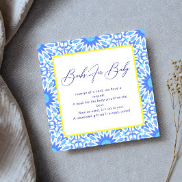 Italienisch Blue Tile Yellow Baby Dusche Buchanfra Begleitkarte